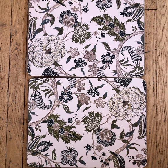 Williams Sonoma cork backed placemats set of 2 - Picture 1 of 2